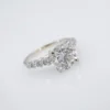 14k Classic 2.4 ctw Diamond Engagement White Gold Ring GIA Size 5, view 3