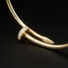 Cartier 18k Yellow Gold Diamond Nail Bracelet Size 18 Juste un Clou Pouch, view 6