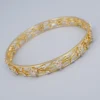 18k Diamond Bangle Bracelet Yellow Gold 3 carats Floral 7.5", view 4
