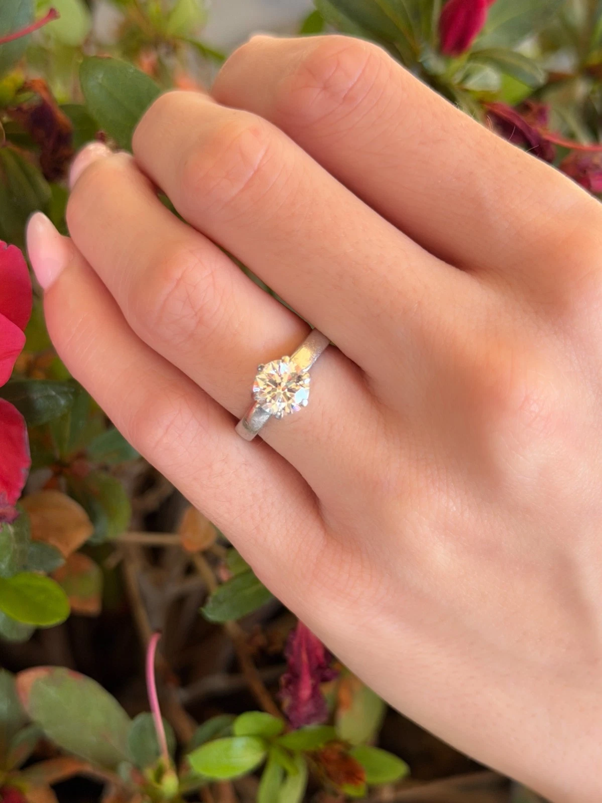 Diamond Engagement Ring Platinum GIA VS2 Solitaire 1.61ct Size 5.5, view 6