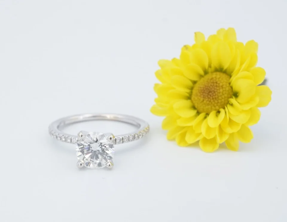 Diamond Engagement Ring 14k White Gold GIA VS1 Solitaire 1.3ct Size 6 RG5226