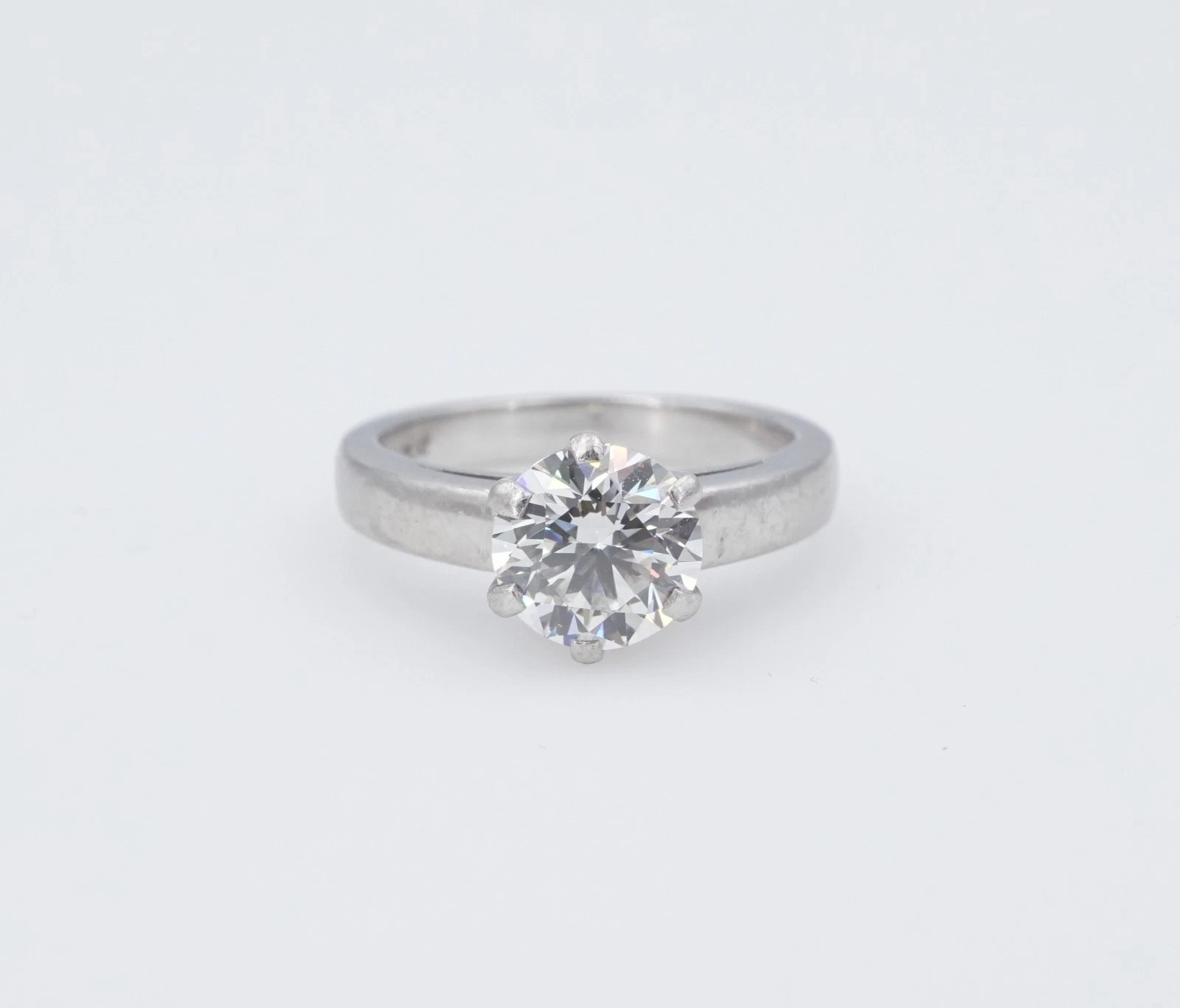 Diamond Engagement Ring Platinum GIA VS2 Solitaire 1.61ct Size 5.5, view 3