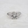 1940s 14k Platinum Natural Diamond Engagement Ring 1.75ct Sz 6.75 OEC, view 5