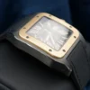 2017 Cartier Santos 100 18k Rose Gold Black PVD Watch Automatic 38mm 2656, view 3