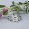 Platinum Asscher Diamond Engagement Ring 2.07 ct H IF GIA Flawless, view 5
