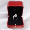 Vintage 18k Panthere De Cartier Diamond Emerald Onyx Walking Panther Ring, view 4
