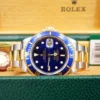 2004 Rolex Submariner 18k SS Date 16613 Blue Dial 40mm Full Set Box Papers, view 3