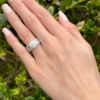 18k Diamond Engagement Ring White Gold 3.5 ctw Size 7.25 Natural, view 4