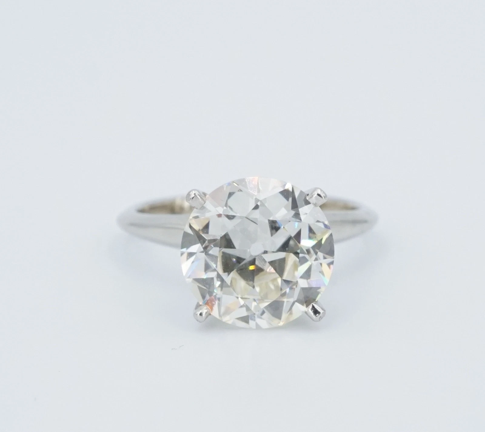 4ct Old Cut Natural Diamond Engagement Ring 18k GIA VS1 Solitaire Sz 6.75, view 1