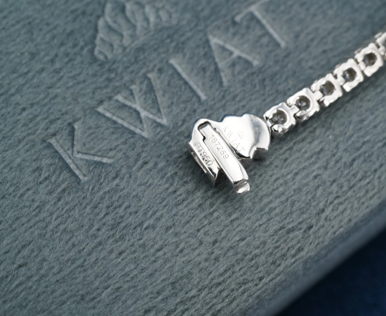 Kwiat Platinum Diamond Tennis Bracelet Natural 4 ctw 7" Designer Cert Box, view 7