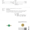 18k Gold Natural Colombian Emerald Diamond Ring 3-Stone 2.5 ctw Sz 8 GIA, view 9