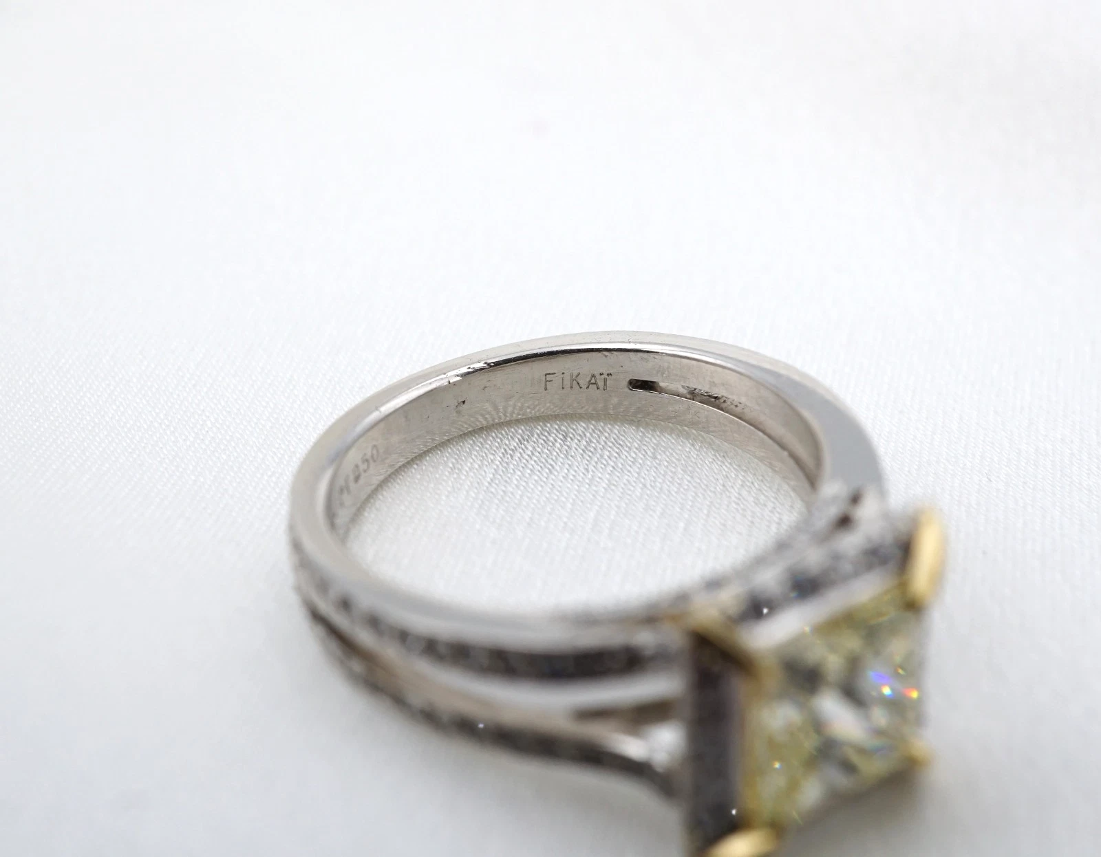 FiKai Platinum 1.2ct Diamond Engagement Ring VS1 18k Gold Sz 6 GIA, view 10