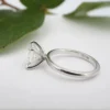 2ct Natural Diamond Engagement Ring Princess Cut Platinum Size 7 AGS H VS, view 6