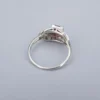 Vintage Art Deco Diamond Ring Thai Ruby Platinum Size 5.75 GIA Cocktail, view 5