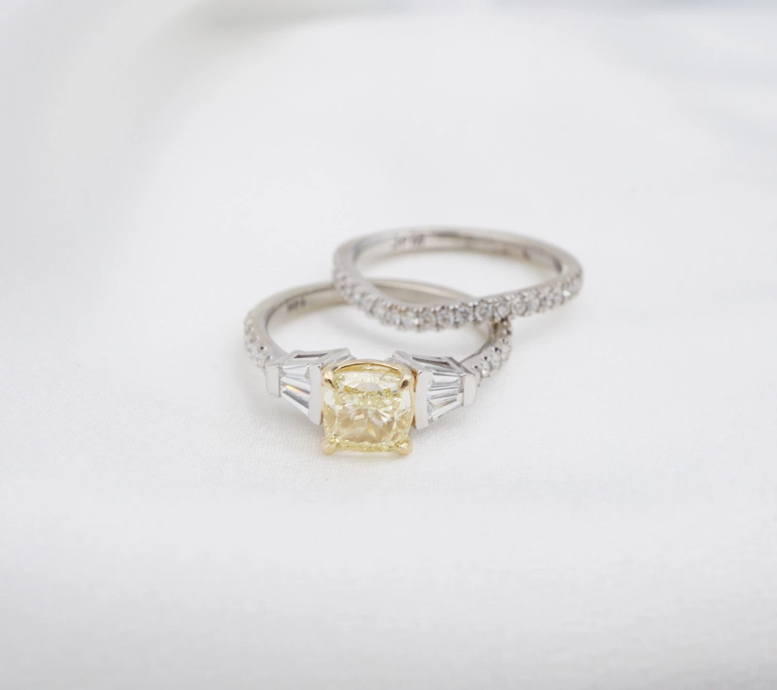 GIA 14k Natural Yellow Diamond 1.41ct Engagement Ring Bridal Set Sz 6, view 10