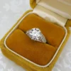 Antique Edwardian Diamond Engagement Ring Platinum 3 ct GIA Sz 5.75, view 7
