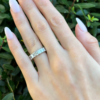 Platinum 5 ct Emerald Cut Diamond Eternity Band Ring Size 6 Anniversary, view 7
