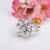 Asprey Diamond Ring Daisy Heritage Cluster 18k White Gold Size 6.5, view 1