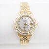 Ladies Rolex 18k Gold Diamond Watch 69178 MOP Roman 26mm Papers 1985, view 1