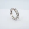 Vintage 14k Natural 3.8ctw Diamond Eternity Band Ring Gold Size 6.25, view 3