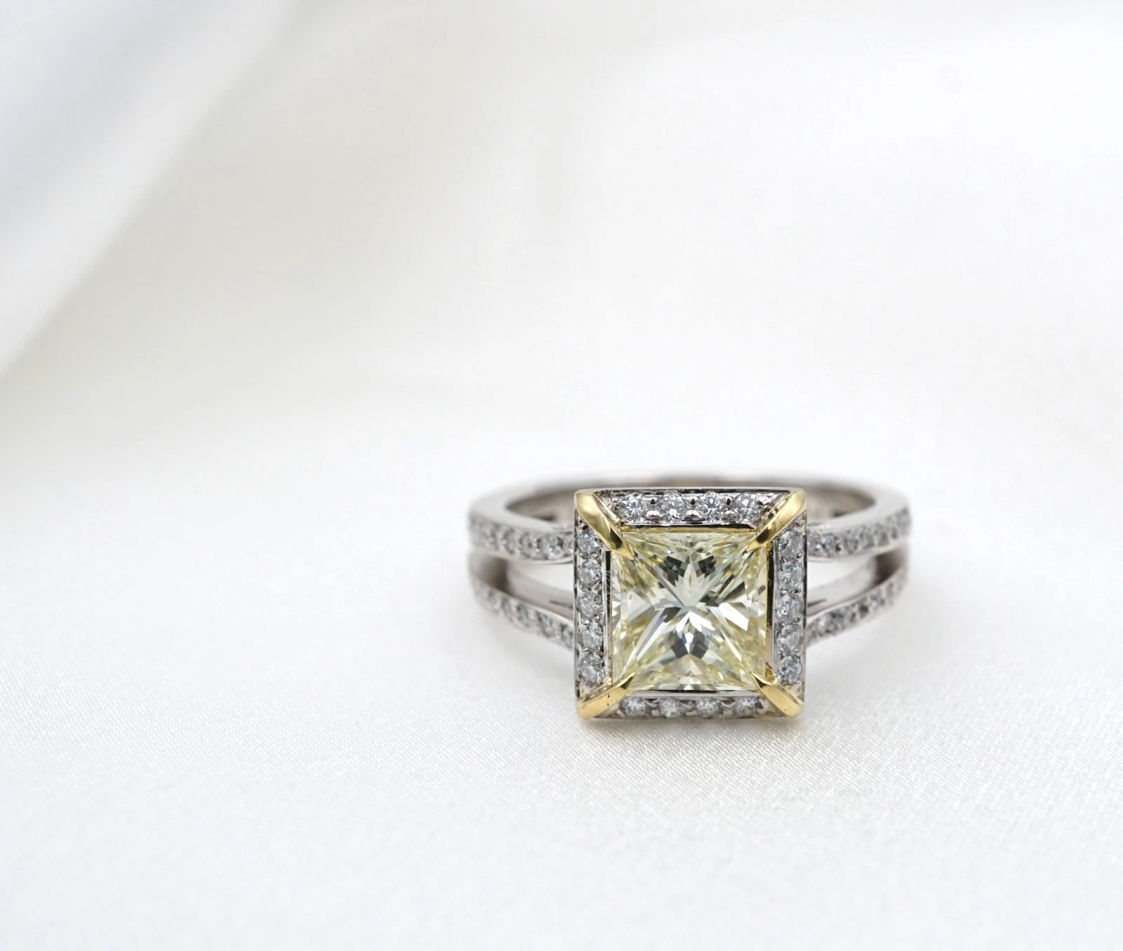 FiKai Platinum 1.2ct Diamond Engagement Ring VS1 18k Gold Sz 6 GIA, view 5