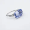Antique Cut No Heat Ceylon Sapphire Diamond Ring 5.6ct Size 5.5 Lang, view 12