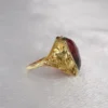 12ct Rubellite Tourmaline Cocktail Ring 18k Yellow Gold Size 7.5 Estate, view 6