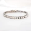 18k Natural Diamond Tennis In-line Bracelet 8 carat White Gold 7", view 4