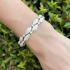 18k Diamond Necklace Bracelet Suite White Gold Salvini 8.5 ctw Italy shown worn, view 3