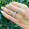 Harry Winston Diamond Eternity Band Ring Platinum 4 carat Size 7 4mm, view 3
