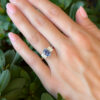 Ceylon Sapphire Diamond Ring 3ctw GIA Platinum No Heat 3 Stone Size 8.25 shown worn