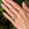 NEW 18k 5-Stone Diamond Stacker Band 4.52ctw Yellow Gold Size 6.25 shown worn