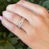 Platinum 5 ct Baguette Cut Diamond Eternity Band Ring Size 6 Anniversary, view 3