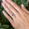 Vintage Art Deco Diamond Ring Thai Ruby Platinum Size 5.75 GIA Cocktail shown worn