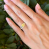 GIA 14k Natural Yellow Diamond 1.41ct Engagement Ring Bridal Set Sz 6 shown worn