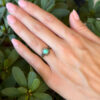 3ctw Natural Emerald Diamond Navette Toi et Moi Bypass Ring 18k Size 8.25, view 4