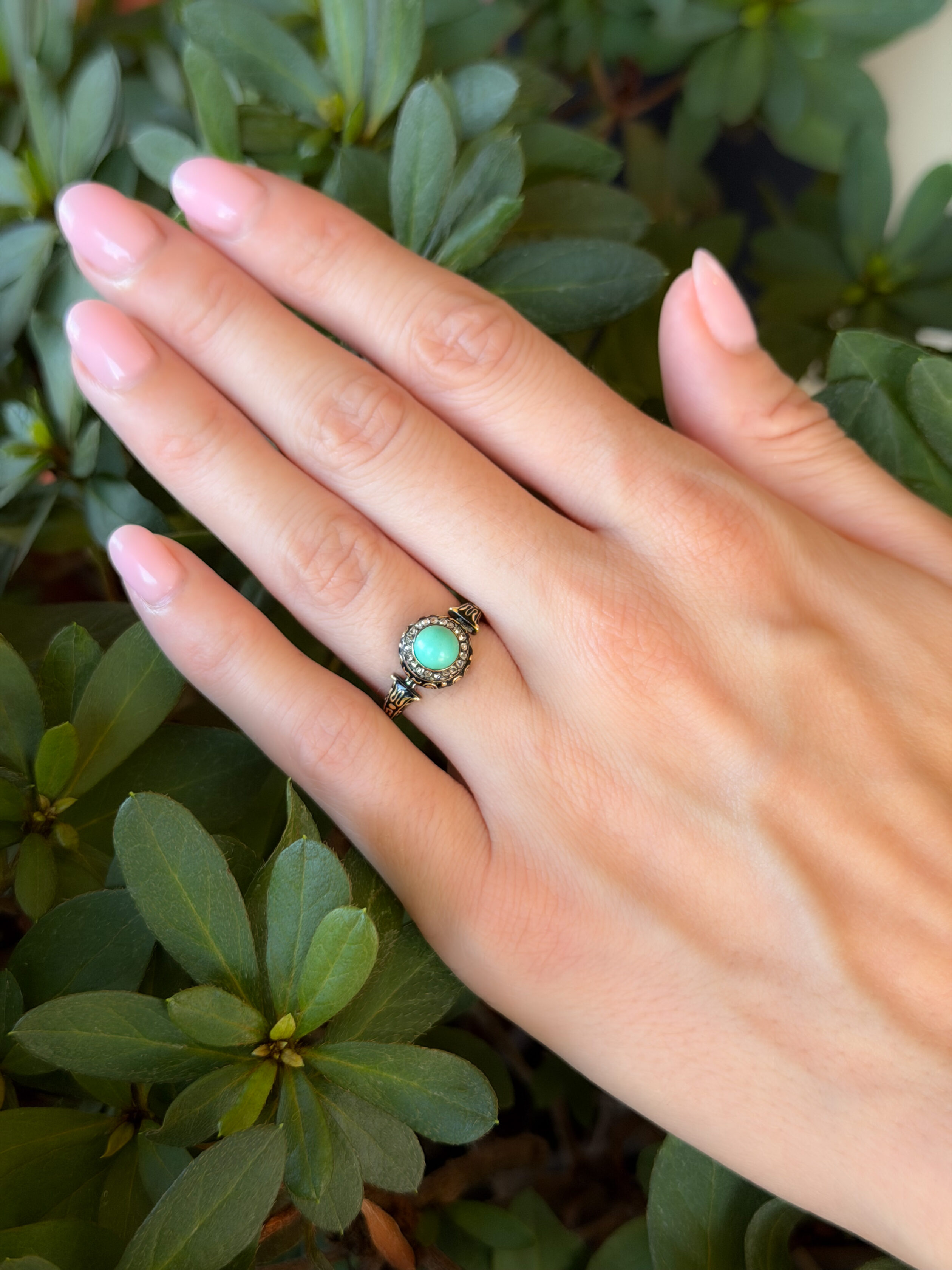 3ctw Natural Emerald Diamond Navette Toi et Moi Bypass Ring 18k Size 8.25, view 4