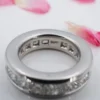 7ct Natural Diamond Eternity Band Platinum Ring Size 5.5 Chunky 6mm, view 8