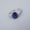 Ceylon Sapphire Diamond Ring 3ct GIA Platinum Engagement Cocktail Sz 6.75, view 8