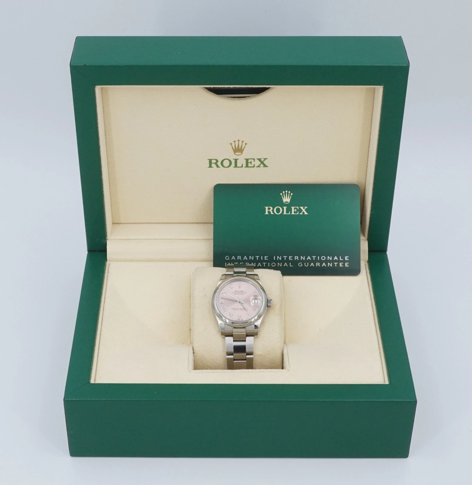 2022 Ladies DateJust Rolex 278240 SS Warranty 31mm Pink Dial Box Card, view 4