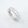 Platinum 5 ct Emerald Cut Diamond Eternity Band Ring Size 6 Anniversary, view 4