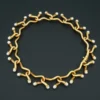 Angela Cummings 18k Pearl Collar Necklace Yellow Gold 16" Vintage, view 1
