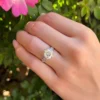 Antique Edwardian Diamond Engagement Ring Platinum 3 ct GIA Sz 5.75, view 3