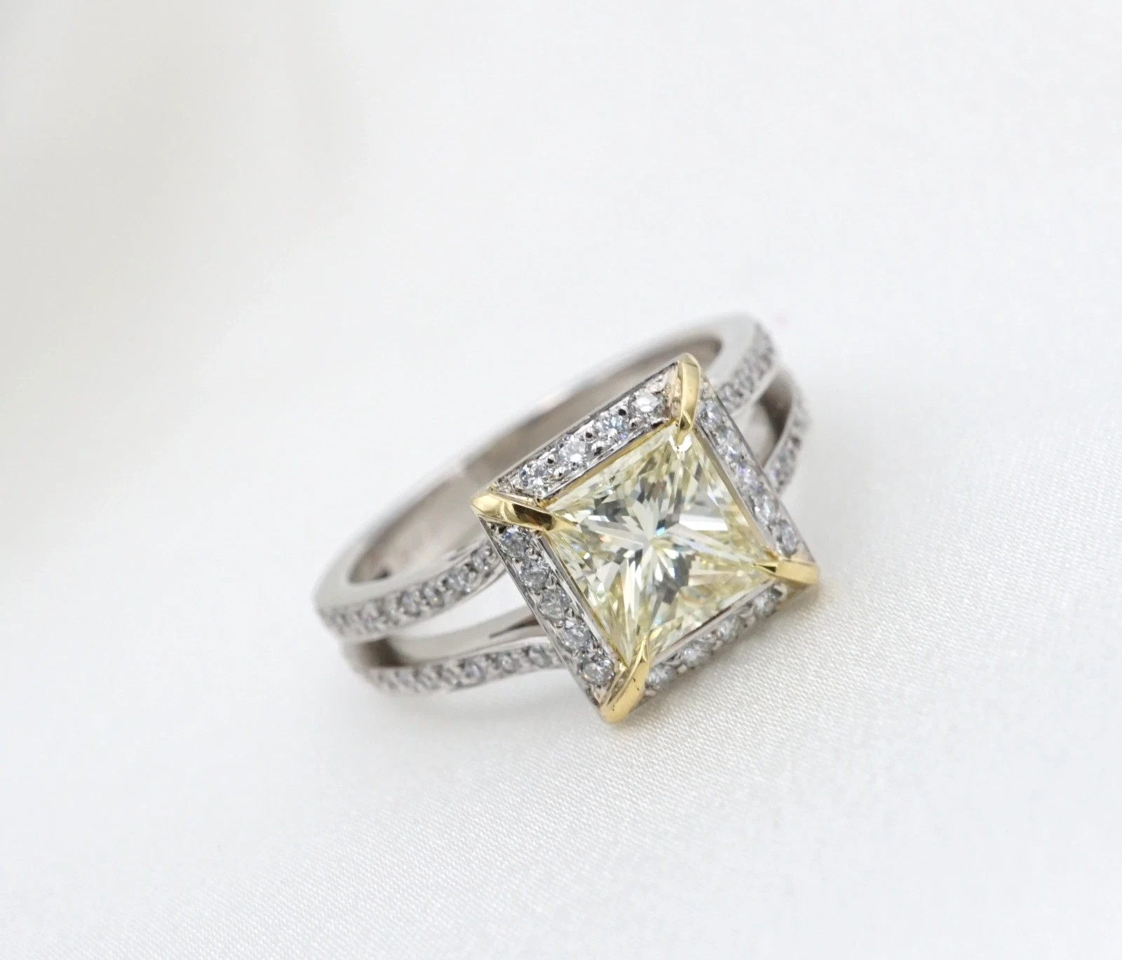 FiKai Platinum 1.2ct Diamond Engagement Ring VS1 18k Gold Sz 6 GIA, view 6