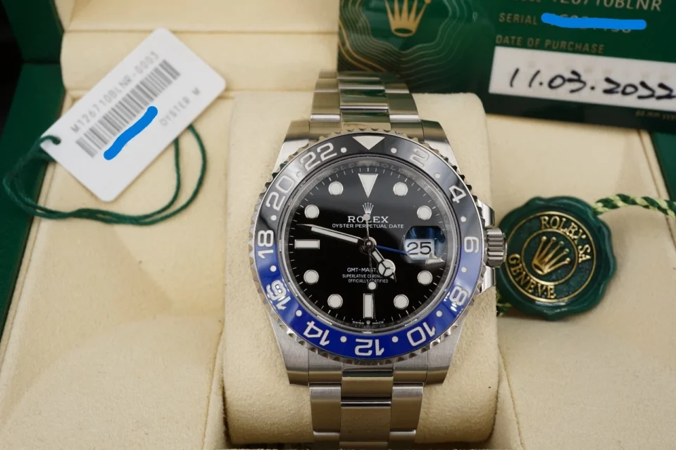 Rolex GMT Master II 126710BLNR SS 2022 Batman 40mm Full Set W1385