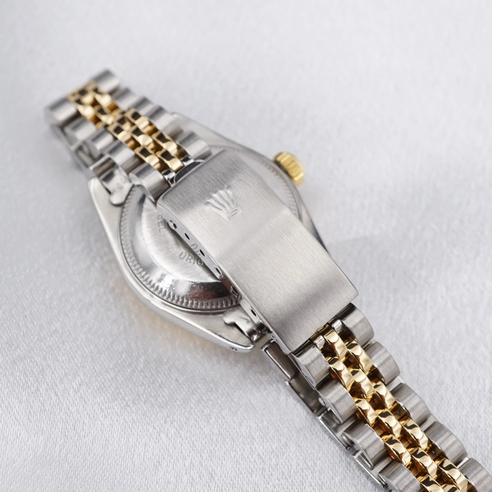 Ladies Rolex Diamond MOP 69173 SS 18k 1985 26mm Jubilee Warranty Watch, view 5
