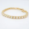 Classic 14k Natural Diamond Tennis Bracelet Yellow Gold 6ctw 6.75", view 2