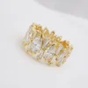 Impressive Marquise Natural Diamond Eternity Ring Size 6.25 10mm 5cttw, view 4