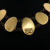 Santa Fe Damele Mine Turquoise Station Necklace 18k Gold 15" Signed MSM, view 7