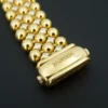 Designer Chimento Fancy Link Bracelet 18k Yellow Gold 7" 18mm Reversible, view 5